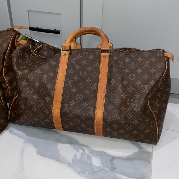 Bundle lot of 3 authentic Louis Vuitton bags Keepall 45 Keepall 50 and Deauville - Picture 5 of 12